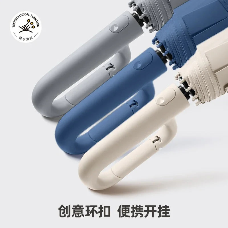 【nippomall ™ 】バックルとUVカット機能を備えた自動開閉傘
