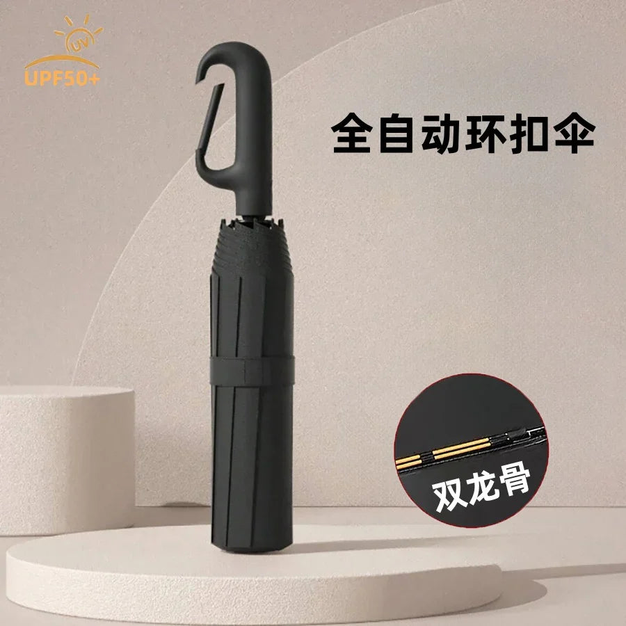 【nippomall ™ 】バックルとUVカット機能を備えた自動開閉傘