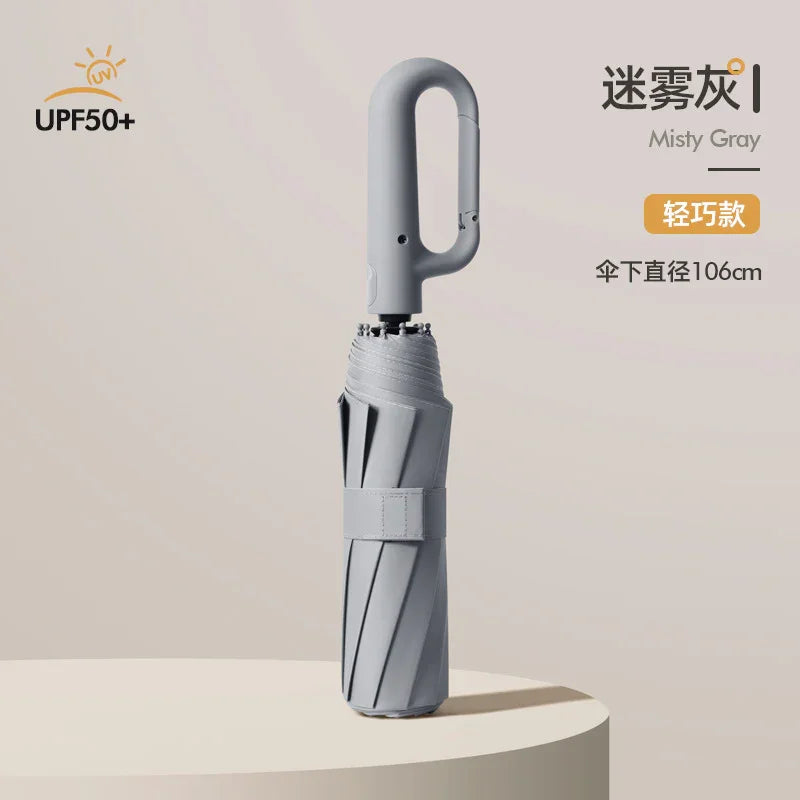 【nippomall ™ 】バックルとUVカット機能を備えた自動開閉傘