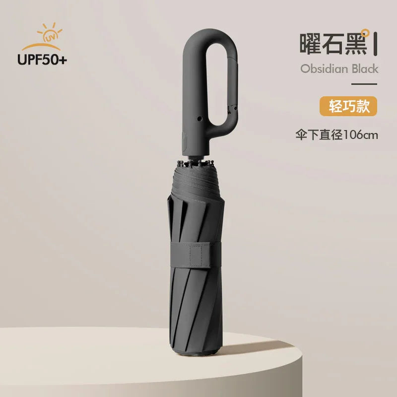 【nippomall ™ 】バックルとUVカット機能を備えた自動開閉傘