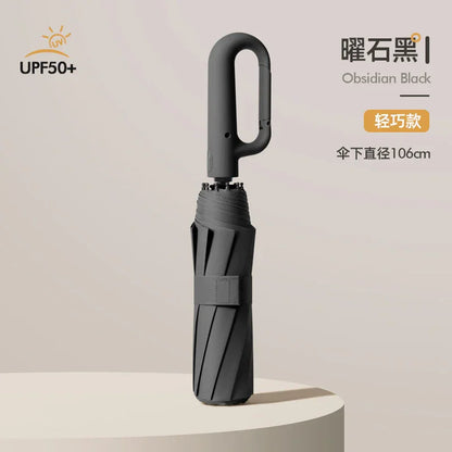 【nippomall ™ 】バックルとUVカット機能を備えた自動開閉傘